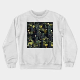 Halloween Decorations 29 - Graveyard/Tombstones Crewneck Sweatshirt